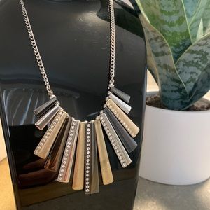 Vintage tri color crystal necklace